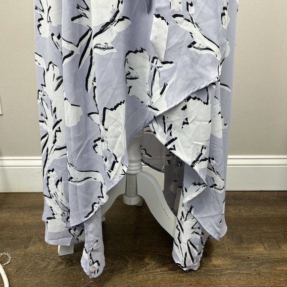 Lane Bryant Lilac Floral Bloom Chiffon Midi Maxi Dress 22 NWT High Low Purple - Picture 9 of 11